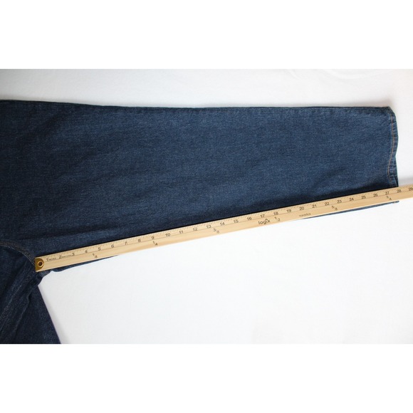 Abercrombie The 90's Straight Ultra High Rise Jeans Dark With Cuff Sz 32 14s New - Picture 5 of 8